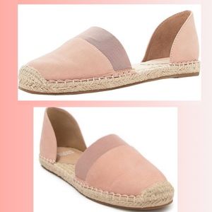 New blush pink Eileen Fisher Leather Espadrille Shoes 8M